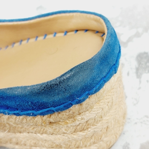 Franco Sarto Bule Leather Slip On Wedge Mules Shoes V470 - Picture 12 of 13